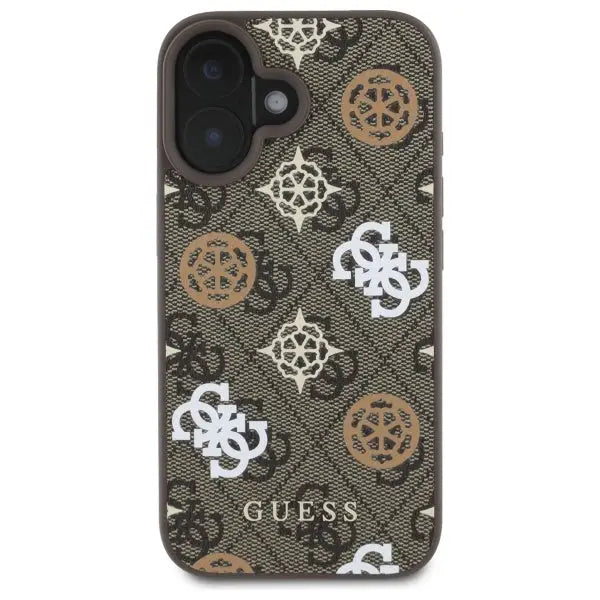 Guess Peony On 4G Background MagSafe case for iPhone 16 - brown - Cell phone cases and covers<<<HurtelXML