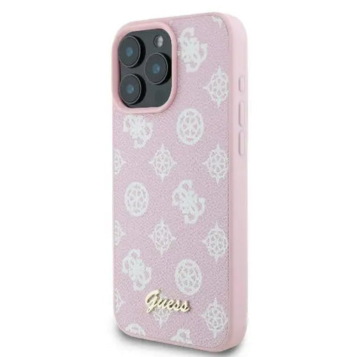 Guess Peony Script Logo MagSafe iPhone 16 Pro Case - Pink - Cell phone cases and covers<<<HurtelXML