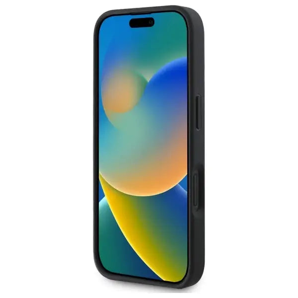 Guess Peony Script MagSafe iPhone 16 Case - Black - Cell phone cases and covers<<<HurtelXML