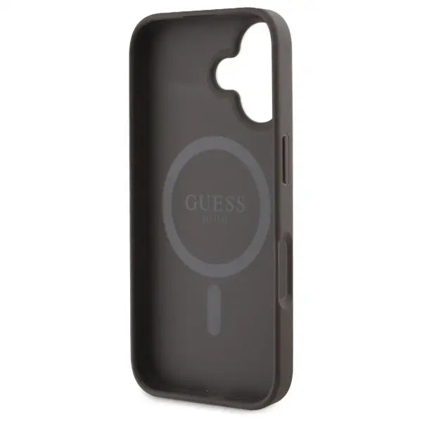Guess Peony Script MagSafe iPhone 16 Case - Brown - Cell phone cases and covers<<<HurtelXML
