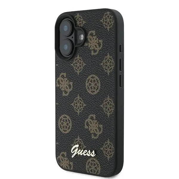Guess Peony Script MagSafe iPhone 16 Plus Case - Black - Cell phone cases and covers<<<HurtelXML