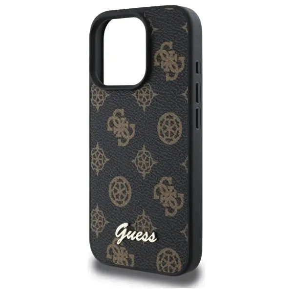 Guess Peony Script MagSafe iPhone 16 Pro Max Case - Black - Cell phone cases and covers<<<HurtelXML