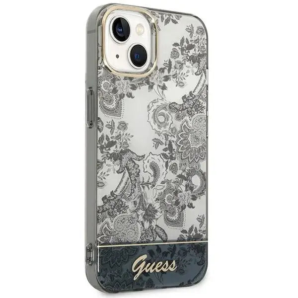 Guess Porcelain Collection iPhone 14 / 15 / 13 6.1’’ Case - Gray - Cell phone cases and covers<<<HurtelXML