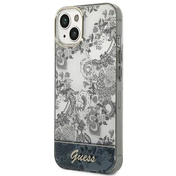 Guess Porcelain Collection iPhone 14 / 15 / 13 6.1’’ Case - Gray - Cell phone cases and covers<<<HurtelXML