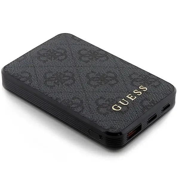 Guess Powerbank 15W GUPB5LP4GEGK 5000mAh black/black 4G Leather Metal Logo - Powerbanks<<<HurtelXML