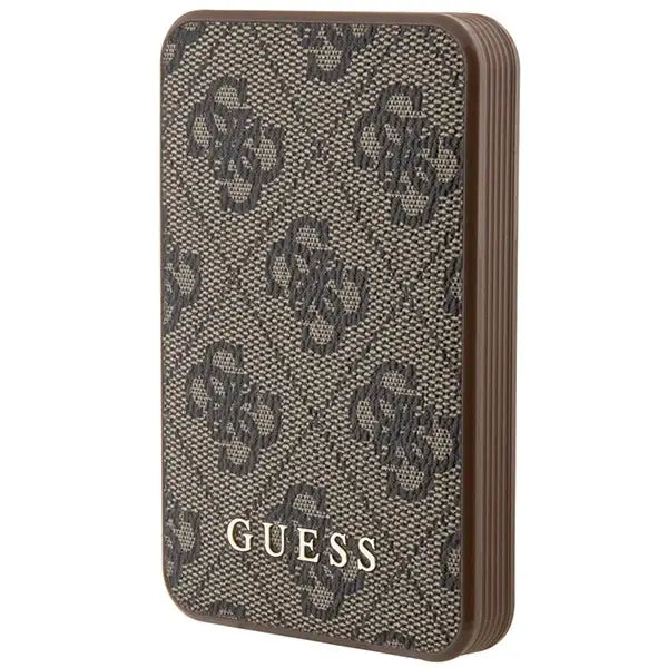 Guess Powerbank 15W GUPB5LP4GEGW 5000mAh brown/brown 4G Leather Metal Logo - Powerbanks<<<HurtelXML