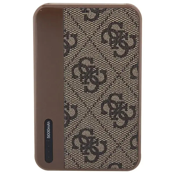 Guess Powerbank 15W GUPB5LP4GEGW 5000mAh brown/brown 4G Leather Metal Logo - Powerbanks<<<HurtelXML