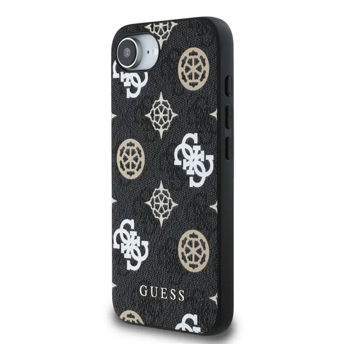 Guess PU 4G Peony case with MagSafe for iPhone 16e - black - Cell phone cases and covers<<<HurtelXML