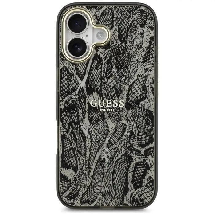 Guess Python Pattern MagSafe Case for iPhone 17 - Black - Cell phone cases and covers<<<HurtelXML