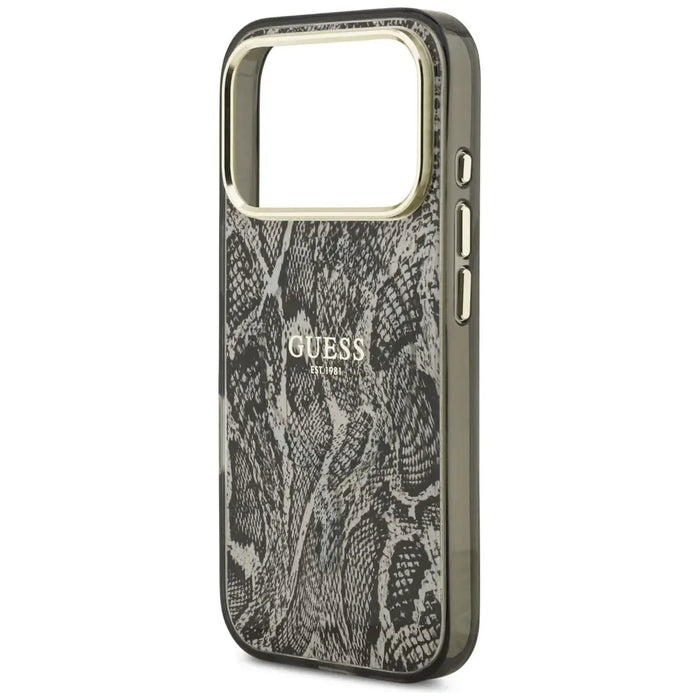 Guess Python Pattern MagSafe Case for iPhone 17 Pro - Black - Cell phone cases and covers<<<HurtelXML