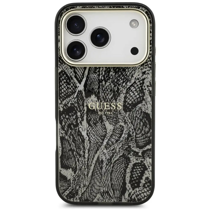 Guess Python Pattern MagSafe Case for iPhone 17 Pro - Black - Cell phone cases and covers<<<HurtelXML