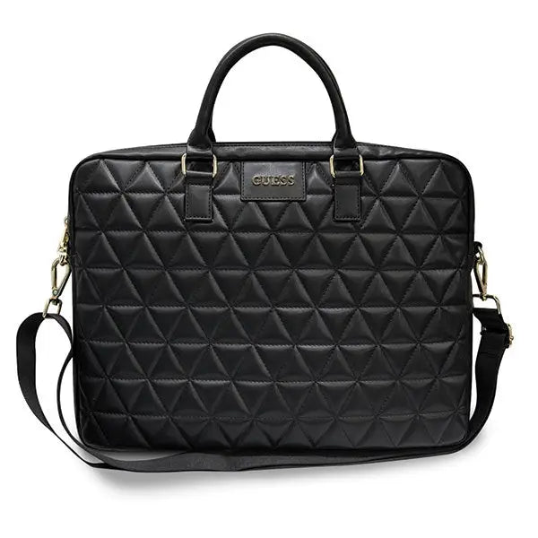 Guess Quilted bag for a 16’’ laptop - black - Laptop bags<<<HurtelXML