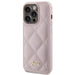 Guess Quilted Metal Logo case for iPhone 15 Pro Max - pink - Cell phone cases and covers<<<HurtelXML