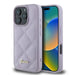 Guess Quilted Metal Logo case for iPhone 16 Pro - light purple - Cell phone cases and covers<<<HurtelXML