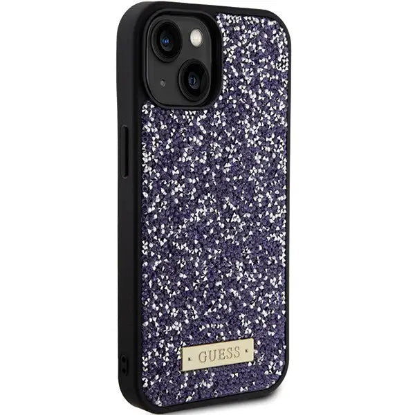 Guess Rhinestone Metal Logo iPhone 15 Case - Pink - Cell phone cases and covers<<<HurtelXML