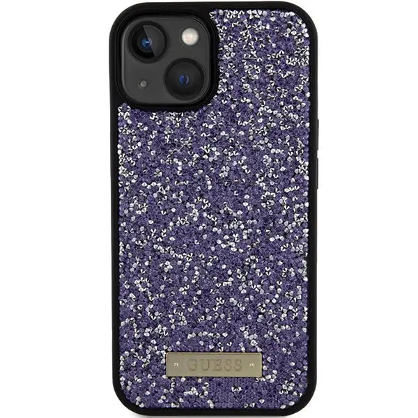 Guess Rhinestone Metal Logo iPhone 15 Case - Pink - Cell phone cases and covers<<<HurtelXML