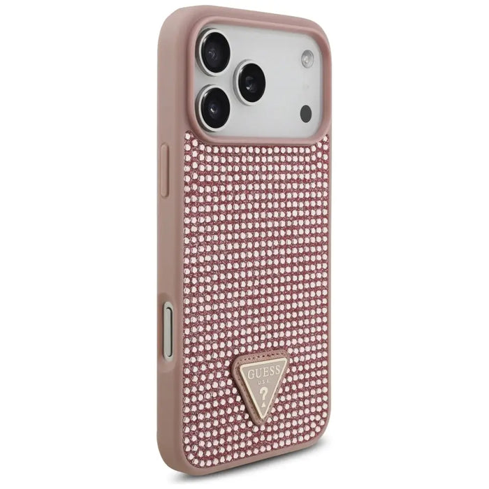 Guess Rhinestone Triangle Logo Case for iPhone 17 Pro Max - Pink - Cell phone cases and covers<<<HurtelXML