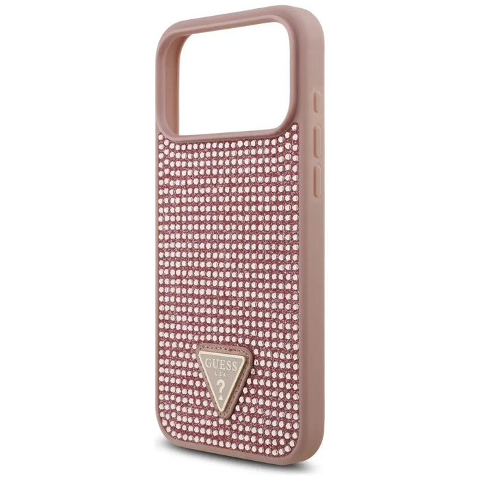 Guess Rhinestone Triangle Logo Case for iPhone 17 Pro Max - Pink - Cell phone cases and covers<<<HurtelXML