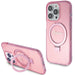 Guess Ring Stand Script Glitter MagSafe case for iPhone 15 Pro - pink - Cell phone cases and covers<<<HurtelXML