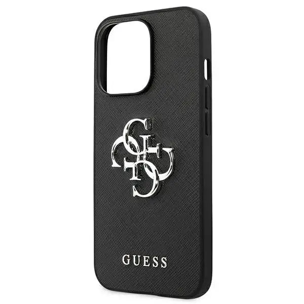 Guess Saffiano 4G Metal Logo case for iPhone 13 Pro / 13 6.1’’ - black - Cell phone cases and covers<<<HurtelXML
