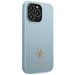 Guess Saffiano 4G Small Metal Logo case for iPhone 13 Pro Max - blue - Cell phone cases and covers<<<HurtelXML
