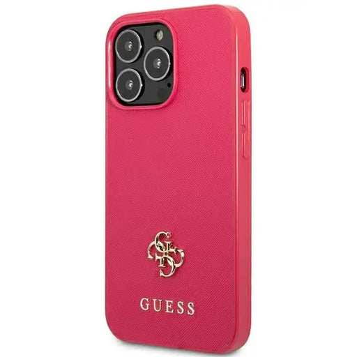 Guess Saffiano 4G Small Metal Logo case for iPhone 13 Pro / 13 - pink - Cell phone cases and covers<<<HurtelXML