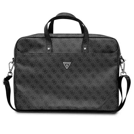Guess Saffiano 4G Triangle Logo bag for a 16’’ laptop - black - Laptop bags<<<HurtelXML