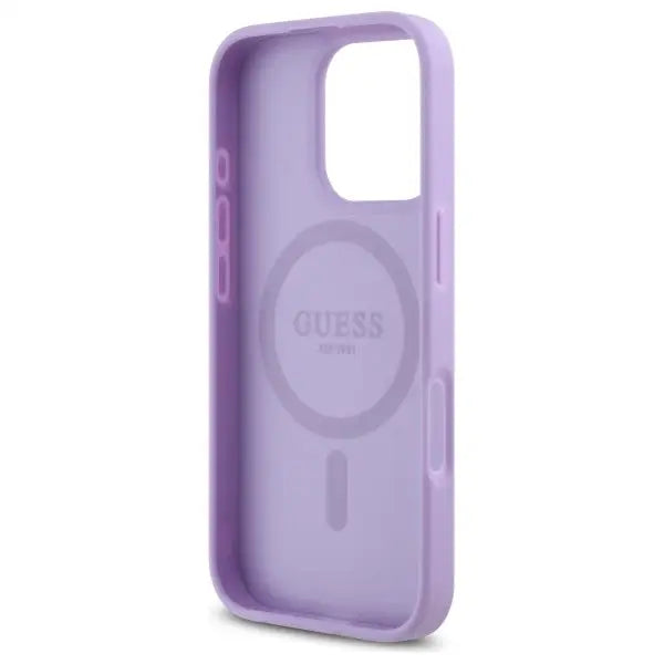 Guess Saffiano MagSafe case for iPhone 16 Pro - purple - Cell phone cases and covers<<<HurtelXML