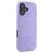 Guess Saffiano Peony Classic Logo MagSafe iPhone 16 Case - Purple - Cell phone cases and covers<<<HurtelXML