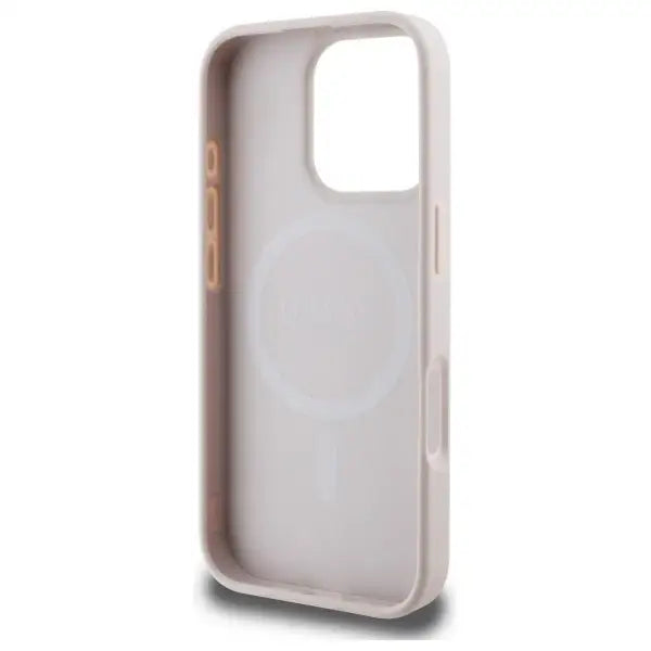 Guess Saffiano Peony Classic Logo MagSafe iPhone 16 Pro Max Case - Pink - Cell phone cases and covers<<<HurtelXML