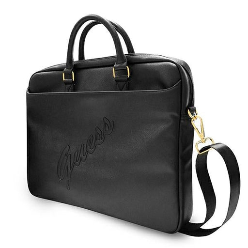 Guess Saffiano Script bag for a 16’’ laptop - black - Laptop bags<<<HurtelXML