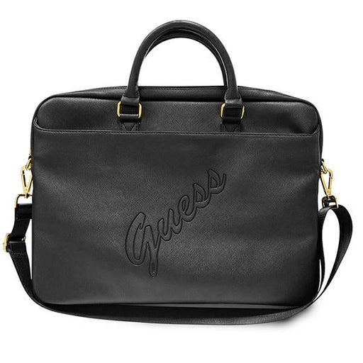 Guess Saffiano Script bag for a 16’’ laptop - black - Laptop bags<<<HurtelXML