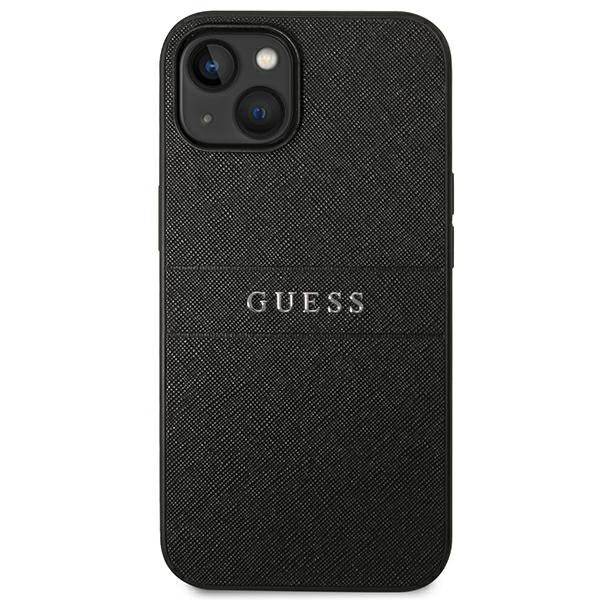 Guess Saffiano Strap Case for iPhone 14 Plus - Black - Cell phone cases and covers<<<HurtelXML