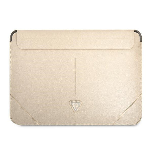 Guess Saffiano Triangle Logo case for a 14’’ laptop - beige - Laptop bags<<<HurtelXML