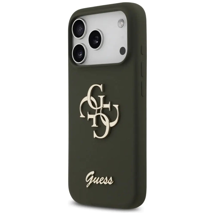 Guess Silicone Big 4G Script Case for iPhone 17 Pro Max - Green - Cell phone cases and covers<<<HurtelXML