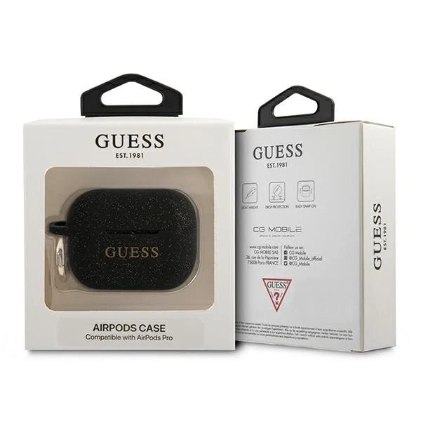 Guess Silicone Glitter Case for AirPods Pro - Black - Cell phone cases and covers<<<HurtelXML