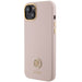 Guess Silicone Logo Strass 4G case for iPhone 15 - light pink - Cell phone cases and covers<<<HurtelXML