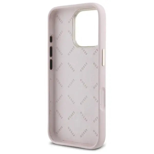 Guess Silicone Logo Strass 4G case for iPhone 16 Pro - light pink - Cell phone cases and covers<<<HurtelXML