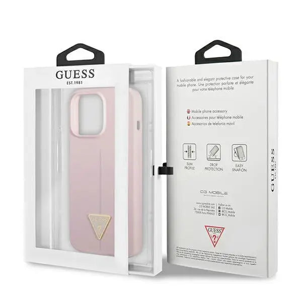 Guess Silicone Triangle Case for iPhone 13 Pro / 13 6.1’’ - Purple - Cell phone cases and covers<<<HurtelXML
