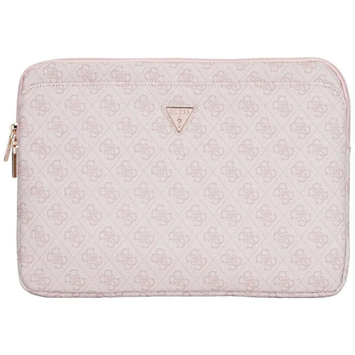 Guess Sleeve 4G Zipper Pocket Triangle Logo 14’’ Laptop Bag - Pink - Laptop bags<<<HurtelXML