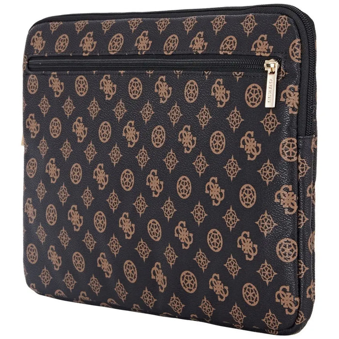 Guess Sleeve Peony Pocket Triangle 14’’ Laptop Bag - Black - Laptop bags<<<HurtelXML
