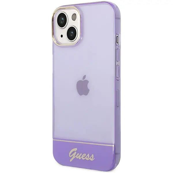 Guess Translucent iPhone 14 6.1’’ Case - Purple - Cell phone cases and covers<<<HurtelXML