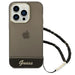 Guess Translucent Pearl Strap Case for iPhone 14 Pro - Black - Cell phone cases and covers<<<HurtelXML