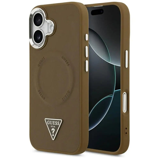 Guess Triangle Logo MagSafe case for iPhone 17 - brown - Cell phone cases and covers<<<HurtelXML