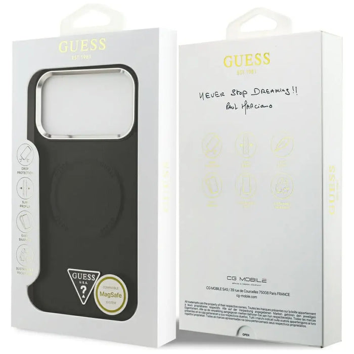 Guess Triangle Logo MagSafe Case for iPhone 17 Pro Max - Black - Cell phone cases and covers<<<HurtelXML