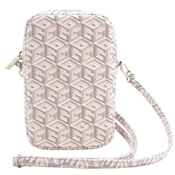 Guess Zip GCube Bottom Stripe phone bag - pink - Others<<<HurtelXML
