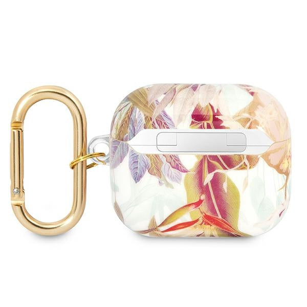 Guess GUA3HHFLU AirPods 3 cover purple/purple Flower Strap Collection