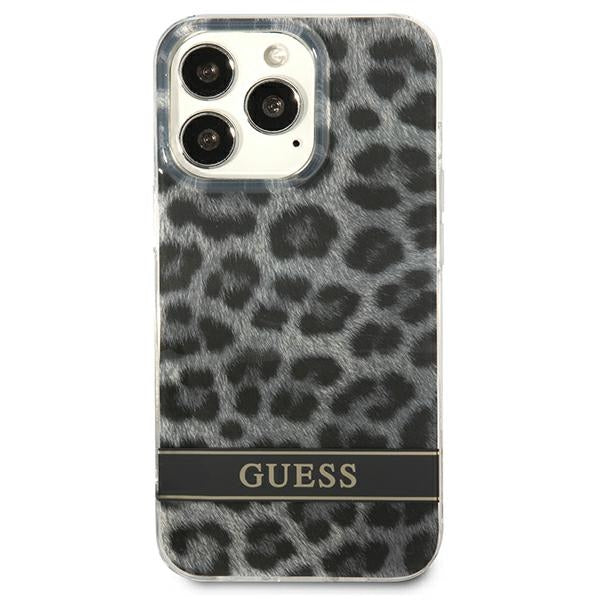 Guess GUHCP13LHSLEOK iPhone 13 Pro / 13 6.1&quot; grey/grey hardcase Leopard