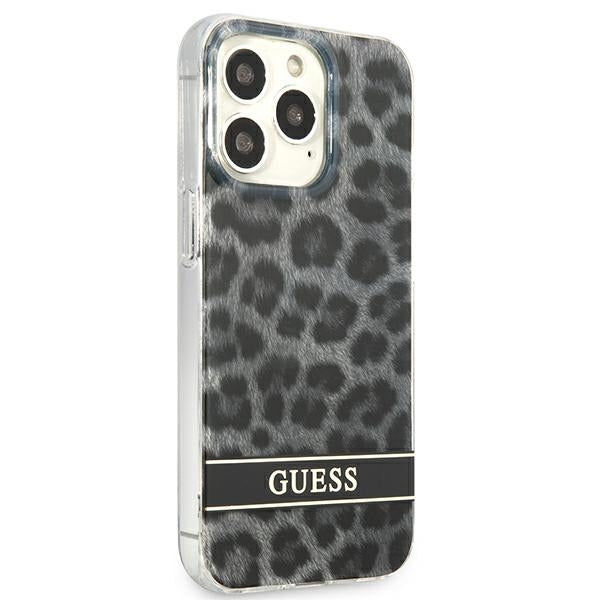 Guess GUHCP13LHSLEOK iPhone 13 Pro / 13 6.1&quot; grey/grey hardcase Leopard