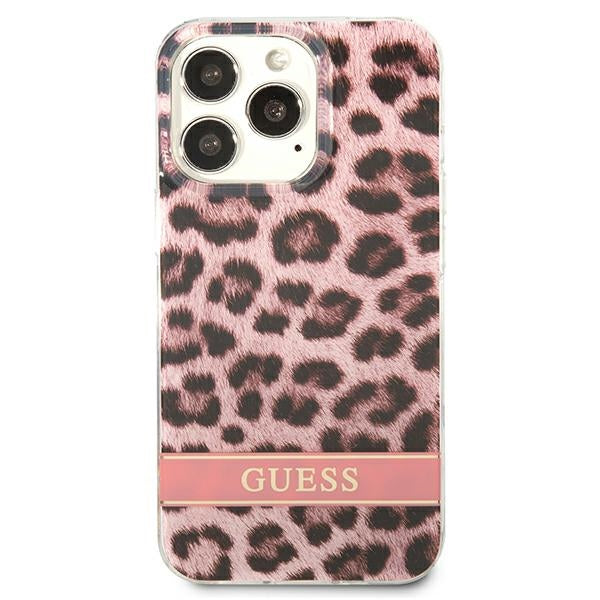 Guess GUHCP13LHSLEOP iPhone 13 Pro / 13 6.1&quot; pink/pink hardcase Leopard